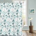 thumbnail image 3 of Fabric Shower Curtain, Vintage Teal Blue Ocean Starfish Shell Coral Bathroom Curtain with 12 Hooks Waterproof No Bad Odor Machine Washable Bath Curtains for Bathroom, Spa Room, 66"x72", 3 of 6