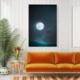 thumbnail image 2 of IDEA4WALL Framed Canvas Wall Art for Living Room, Bedroom Moon with Bright Canvas Prints for Modern Home Decoration Ready to Hang, 2 of 4