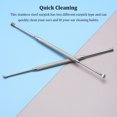 thumbnail image 4 of Qarigey Stainless Steel Earpick Sticks Multifunctional Spoon Accessories Earwax Curette Picker Man-carried Light Spring Remover Plata 5piezas Qarigey CBP254633, 4 of 6