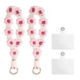 thumbnail image 1 of Uxcell 2 Pcs Correa para Teléfono con Pestañas de Sujeción, Pulsera Lanyard para Teléfono Celular Hecha a Mano para Mujeres y Niñas, Rosa Claro, 1 of 7