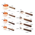 thumbnail image 6 of Kitchen Baking Measuring Cup Set Of 4 Measuring Spoon Set Of 4 Thickened Copper-plated Measuring Spoon Wooden Handle Seasoning, 6 of 7