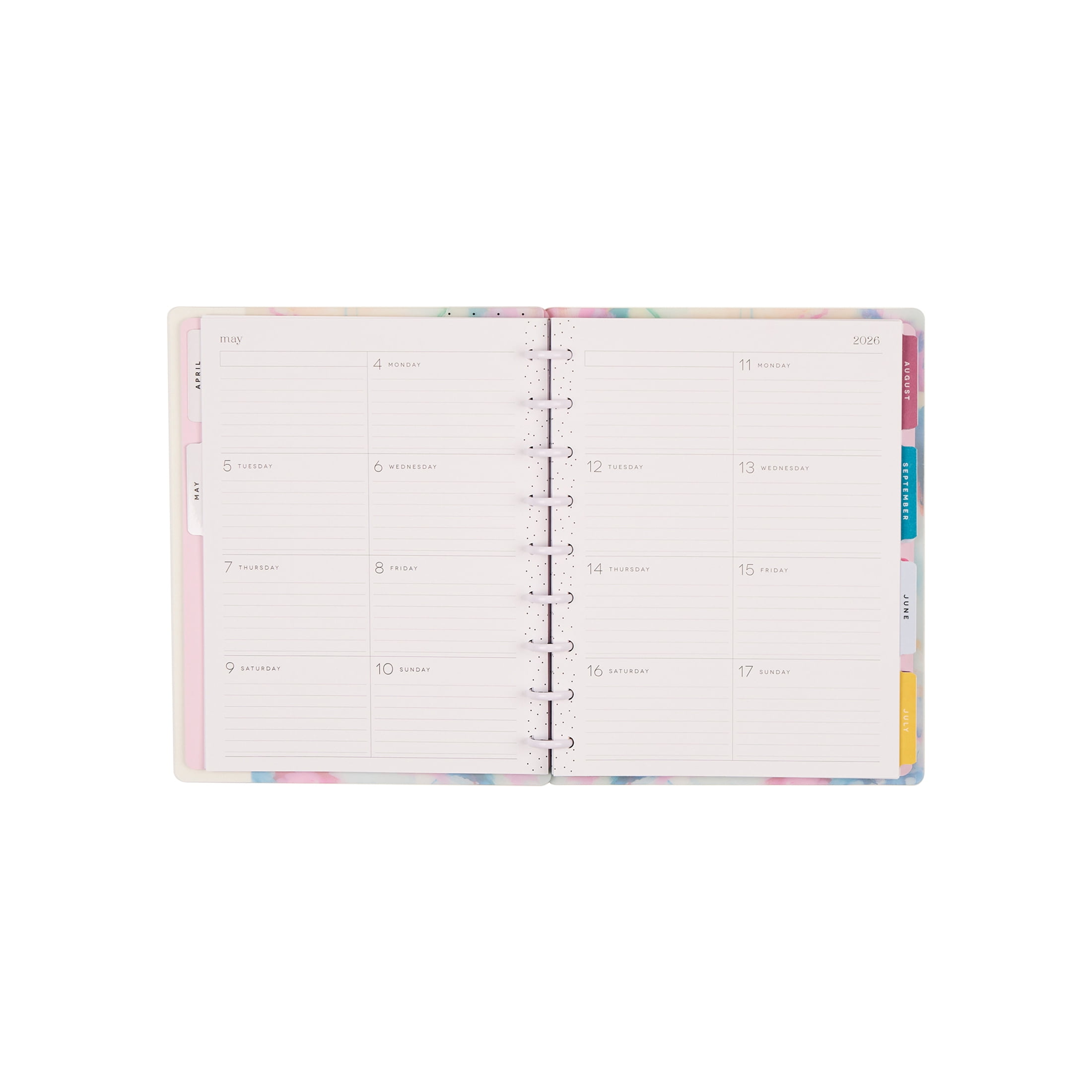 Happy Planner Monthly Weekly Classic Planner (7” x 9.25”) Abstract Expression 15-Month April 2026-June 2027, disc bound system