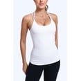 thumbnail image 2 of RUNNING GIRL Yoga Tank Tops for Women Built in Shelf Bra Strappy Back Activewear Workout Compression Tops, 2 of 7