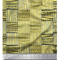 thumbnail image 1 of Soimoi Yellow Silk Fabric Geometric African Printed Craft Fabric by the Yard 42 Inch Wide, 1 of 1