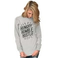 thumbnail image 3 of Hungry Humble Hustle Inspirational Long Sleeve TShirt Men Women Brisco Brands M, 3 of 6