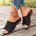 thumbnail image 5 of Wensltd Women's Walking Sandals Wide Width Round Toe Open Toe Sandals Lightweight Comfortable Outdoor Sandals Black, 5 of 9