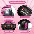 thumbnail image 5 of Xuanlur 12V 4.5AH Ride on UTV for Kids, Electric Car w/Parents Control & App Control, 25W*2 Motors Battery Powered w/Slow Start, Swing Function, Lights, Music, Ride on Toy for Kids Aged 3-6, Pink, 5 of 7