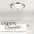 thumbnail image 7 of Aspen Creative 63502-1 Three-Light Semi Flush Mount Ceiling Light Fixture, Transitional Design in Brushed Nickel Finish, Patterned Glass Shade, 13" Diameter, 7 of 7