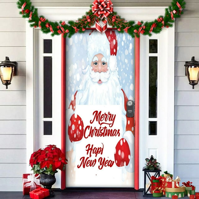 Cortina de Puerta con Adorno Navideño Xihbxyly Tapiz Festivo para Fiestas