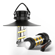 LED Camping Lantern Light Rechargeable, Emergency Outdoor Camping Lamp Flashlights - Stepless Dimmable, 4 Modes, IPX5 Waterproof, Portable Retro Lanterns for Power Outages Camping Accessories