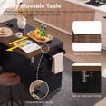 thumbnail image 6 of DTTRA 102" Rolling Kitchen Island with Extendable Table & Trash Storage, Black, 6 of 9