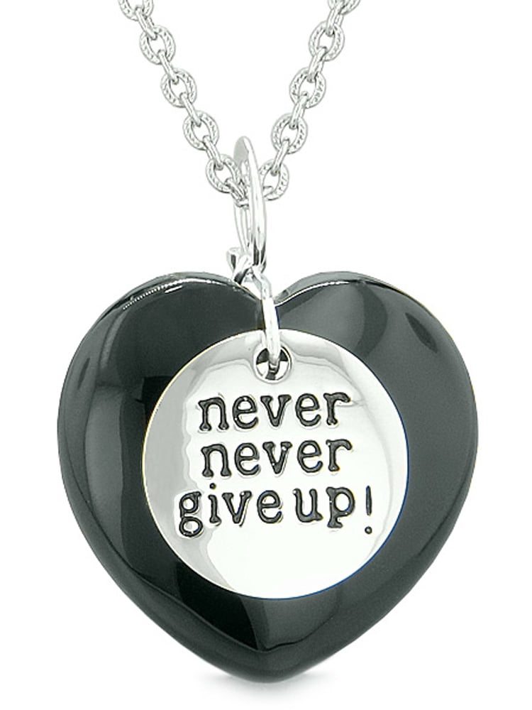 BestAmulets Amulet Never Give Up Inspirational Puffy