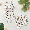 thumbnail image 5 of Jiueut Paws Heart Print Girls Swimsuit Trendy Swimwear with Adjustable Straps One Piece Cut Out Swimwear with Mesh Cover Up Skirt Size 7-18, 5 of 7