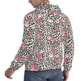 thumbnail image 6 of Kdxio Rose Mix Leopard 3 Print Mens Casual Hooded Collar Drawstring Hoodies Pullover Sweatshirts Casual Long Sleeve Shirts-3X-Large, 6 of 7
