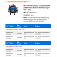 thumbnail image 2 of Wheel Hub Assembly - Compatible with 2006 Pontiac Montana Mini Passenger Van 4-Door, 2 of 2