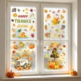 thumbnail image 6 of geerera 4pcs Fall Harvest Window Clings, Autumn Leaves & Pumpkin Wall Decals Set, Removable Vinyl Stickers for Glass, Mirror & Thanksgiving Home Decor, 6 of 6