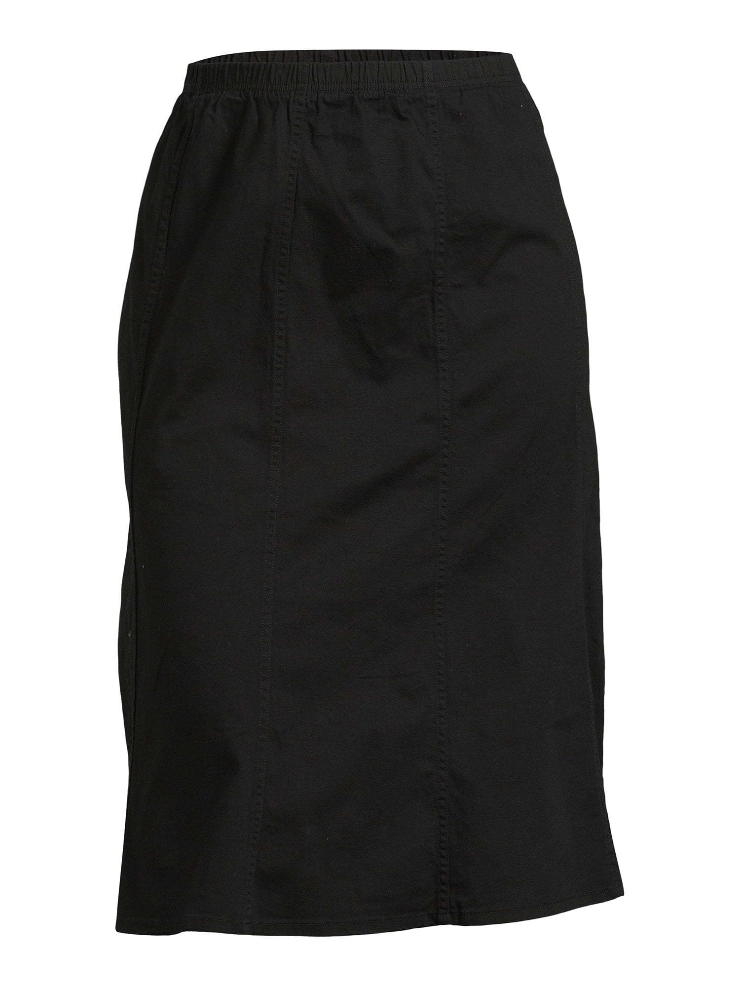 JMS Just My Size by Hanes Women's Plus Size Midi Pull-On Denim Skirt