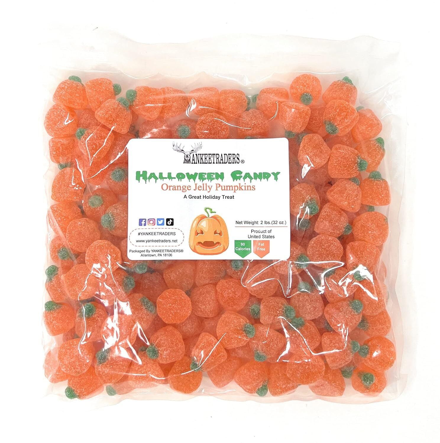 YANKEETRADERS® Orange Jelly Pumpkins, 4 lbs.