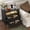 Black, variant on Modern Fluted 2-Drawer Dresser with LED Lighting & Charging Station, 23.6" Wide Chest, Gold Handles, Multi-Room Storage