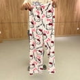 thumbnail image 4 of Sanrio Hello Kitty Flannel Pajamas Black Women's Warm Woolen Cartoon Casual Home Pants In Autumn Winter Fashion Trousers, 4 of 11