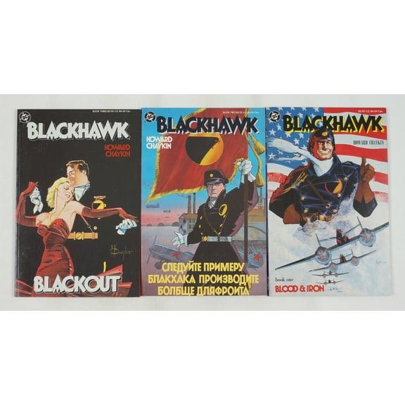Blackhawk #1-3 VF/NM complete series Howard Chaykin ; DC