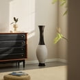 thumbnail image 6 of 39-Inch Tall Standing Designer Floor Vase - Durable Artificial Rattan - Elegant Two-Tone Dark Brown Finish - Ideal Decor Accent for Living Room, Bedroom, Entryway - Stylish Home Decor Statement Piece, 6 of 16