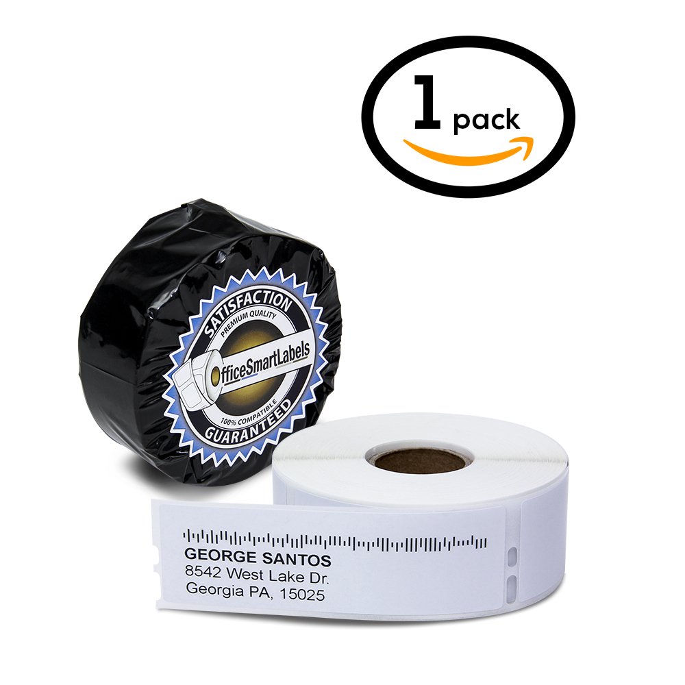 1 Roll of Dymo 30252 Compatible White Return Address Labels for