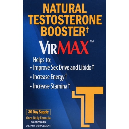 VirMax T Natural Booster de testostérone Compléments alimentaires Comprimés, 30 count