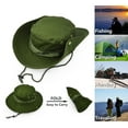 thumbnail image 2 of Outdoor Wide Brim Sun Protect Hat, Classic US Combat Army Style Bush Jungle Sun Cap for Fishing Hunting Camping Army Green 5, 2 of 5
