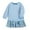 Light Blue, variant on Krdevn Girl's Solid Color Dress Sweater Cute Casual Dress,3-4 Years