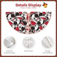 thumbnail image 4 of Daiia Cute Dog Drawing Merry Christmas Tree Skirt , Xmas Large Lace-up Tree Skirt, Santa Snowflakes Rustic Home Decorations New Year Party Farmhouse Decor-30", 4 of 7