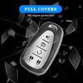 thumbnail image 5 of Key Fob Cover Compatible with Chevrolet Equinox Malibu Trailblazer Traverse Volt Bolt Keychain Case Holder Protector,Gray, 5 of 7