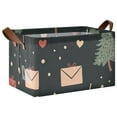 thumbnail image 2 of Christmas Pine Trees Hearts Gifts Foldable Storage Large Fabric Storage Baskets Organizer Storage Bins with Handles for Shelves, 2 of 8