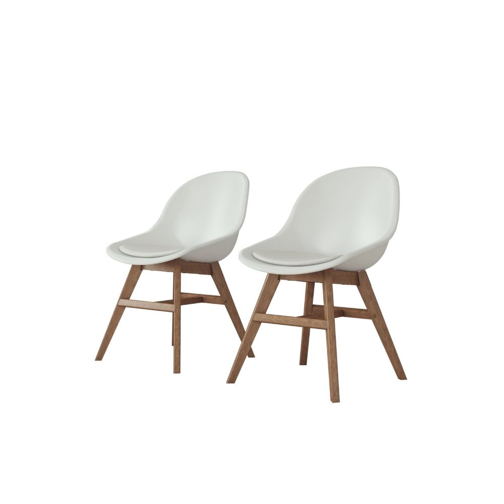 Midtown Concept Barrow 4-Piece Indoor Chair Set | Eucalyptus Wood | Ideal for Indoors