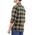 thumbnail image 3 of Dubinik® Flannel Shirt for Men Long Sleeve Men's Casual Button-Down Shirt 100% Cotton Soft Plaid Regular Fit with Pockets, 3 of 6
