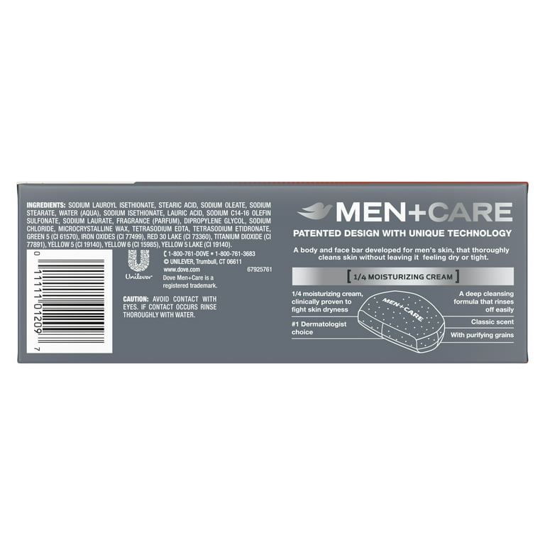 Dove Men+Care Body Soap and Face Bar Deep Clean 3.75 oz 6 Bars
