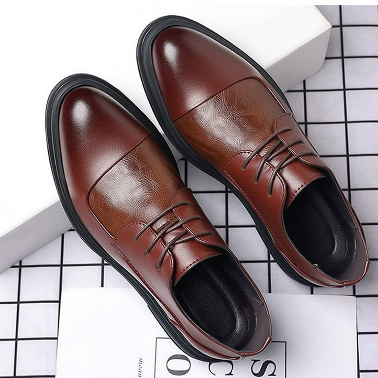 princess polly baby blue dress Men's Brown Dress Shoes