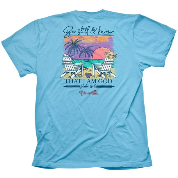 Blessed Girl Blessed Girl Women's TShirt Beach ChairsSky 3X