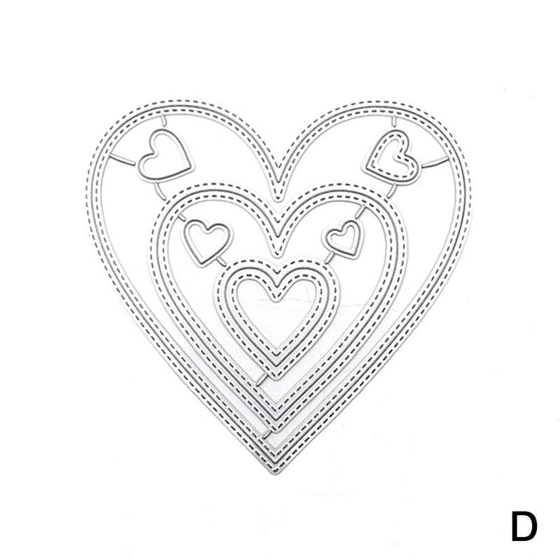 6 Pieces Valentine Conversation Hearts Cutting Dies Heart Shaped Cutting  Dies 3D Heart Stencil Template Metal Cutting Stencils for Valentine's Day  Making DIY Crafts Q9U2 - Walmart.com