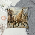 thumbnail image 2 of PRATYUS Horse Throw Pillow Cover Brown Horse Pillow Cover Teens Farmhouse Decor Cushion Cover for Bed Sofa Rustic Exotic Tribal Style Western Cowboy Decorative Pillow Cover White, 2 of 5