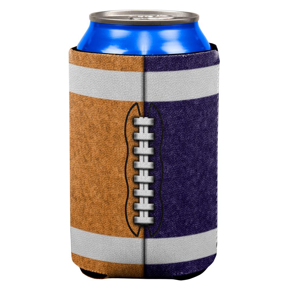 Fantasy Football Team Orange and Navy All Over Can Cooler