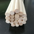 50 Pcs Round Wooden Sticks Building Model Material Crafts Craft Stick