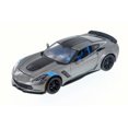 thumbnail image 2 of Diecast Car w/Trailer - 2017 Chevy Corvette Grand Sport, Gray w/ Stripes - Maisto 31516GY - 1/24 Scale Diecast Model Toy Car, 2 of 3