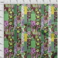 thumbnail image 4 of oneOone Cotton Cambric Green Fabric Asian Mix Floral Sewing Fabric By The Yard Printed Diy Clothing Sewing Supplies 42 Inch Wide, 4 of 4