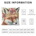 thumbnail image 5 of Qinduosi Watercolor Painting Cute Little Fox Flower Stylish Printed Throw Pillow Case Home Decor Bed Sofa Double Side Print Soft Square Cushion Cover with  White, 5 of 5
