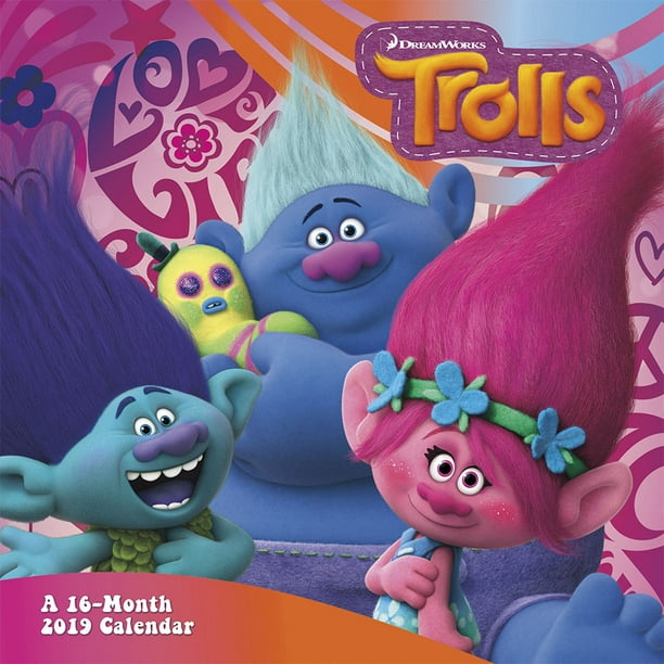 2019 Trolls Wall Calendar