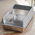thumbnail image 4 of Arenero para gatos de acero inoxidable caja metálica con laterales altos y pala para gatos grandes medianos fácil de limpiar y duradera, 4 of 8