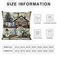 thumbnail image 5 of Qinduosi Throw Pillow Cover Festival Gifts Wood Cabin Wild Animals Bear Deer Paw Prints Forest Wildlife Linen Decorative Home Sofa Chair Car Square Throw Pillow Case Cushion Cover, 5 of 5