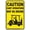 Warning Sign 6, variant on Caution Car Wheels Must Be Chocked Sign, 8"x12" UV Printed Rust-Free Aluminum Yard Sign, Alert Sign for Home Business Driveway