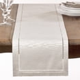 thumbnail image 2 of Fennco Styles Linette Shimmering Hemstitched Table Runner, 2 of 2